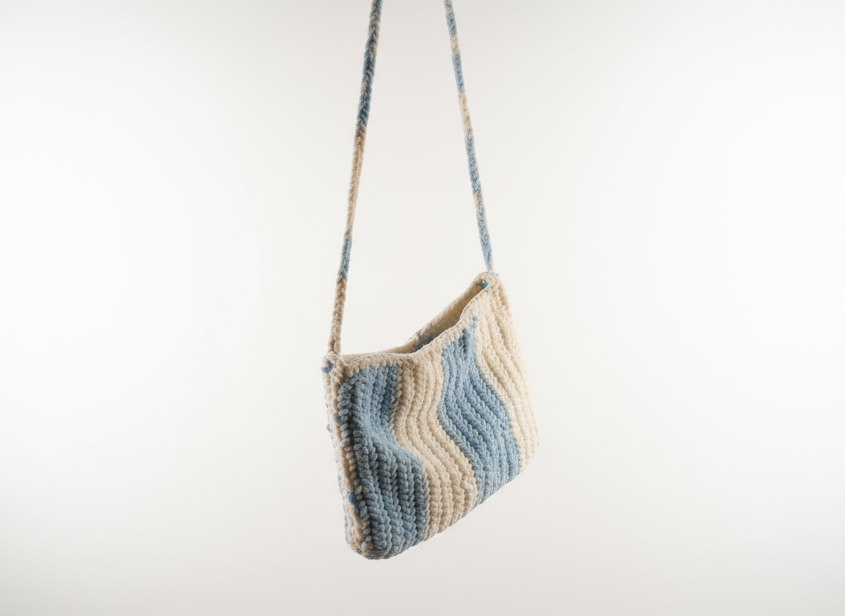 Crochet Crossbody Bag Side Angle